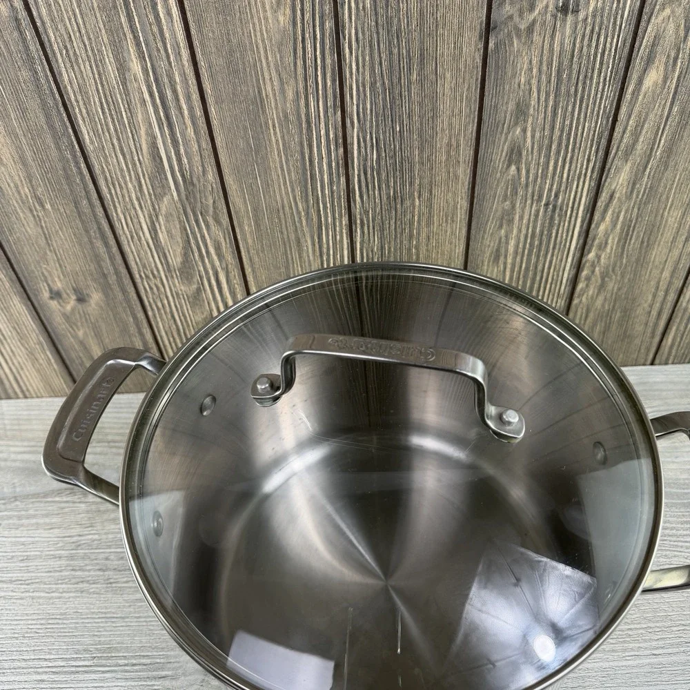 Cuisinart 73166-24 8 Qt Stainless Steel Stockpot Glass Lid Induction Ready